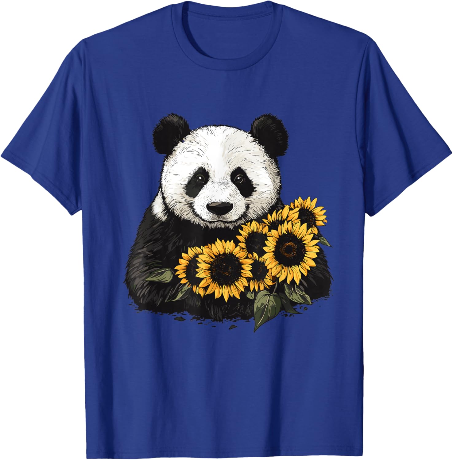 Panda bear with sunflowers, Panda Bear T-Shirt - T-Shirt | Royal