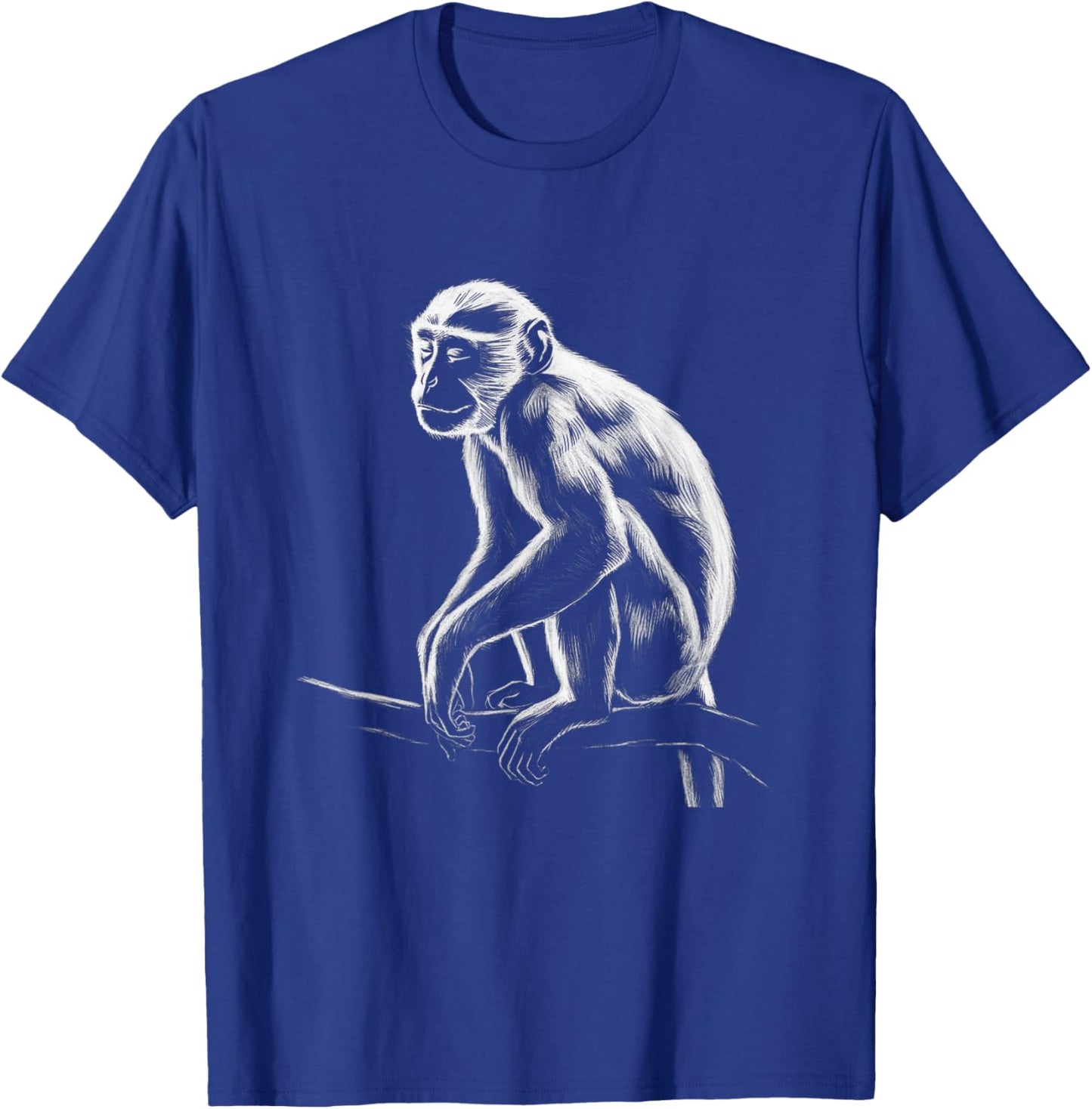 Monkey Drawing Art Graphic T-Shirt - T-Shirt | Royal
