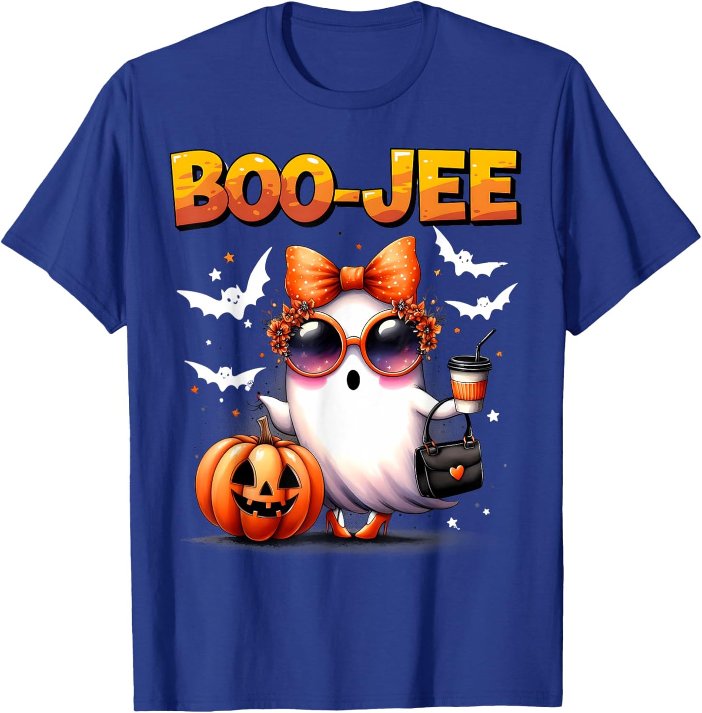 Funny Boo-Jee Ghost Halloween Boo Jee Ghost Spooky Season T-Shirt - T-Shirt | Royal