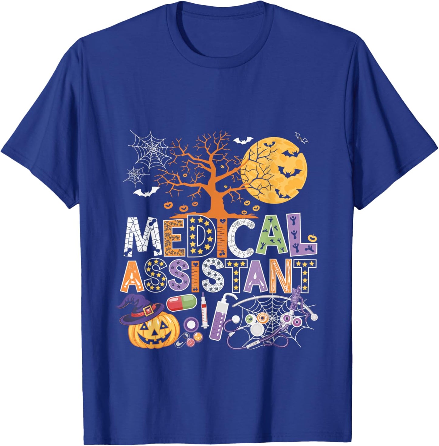 Medical Assistant Halloween Medical Nurse Costume Fun T-Shirt - T-Shirt | Royal