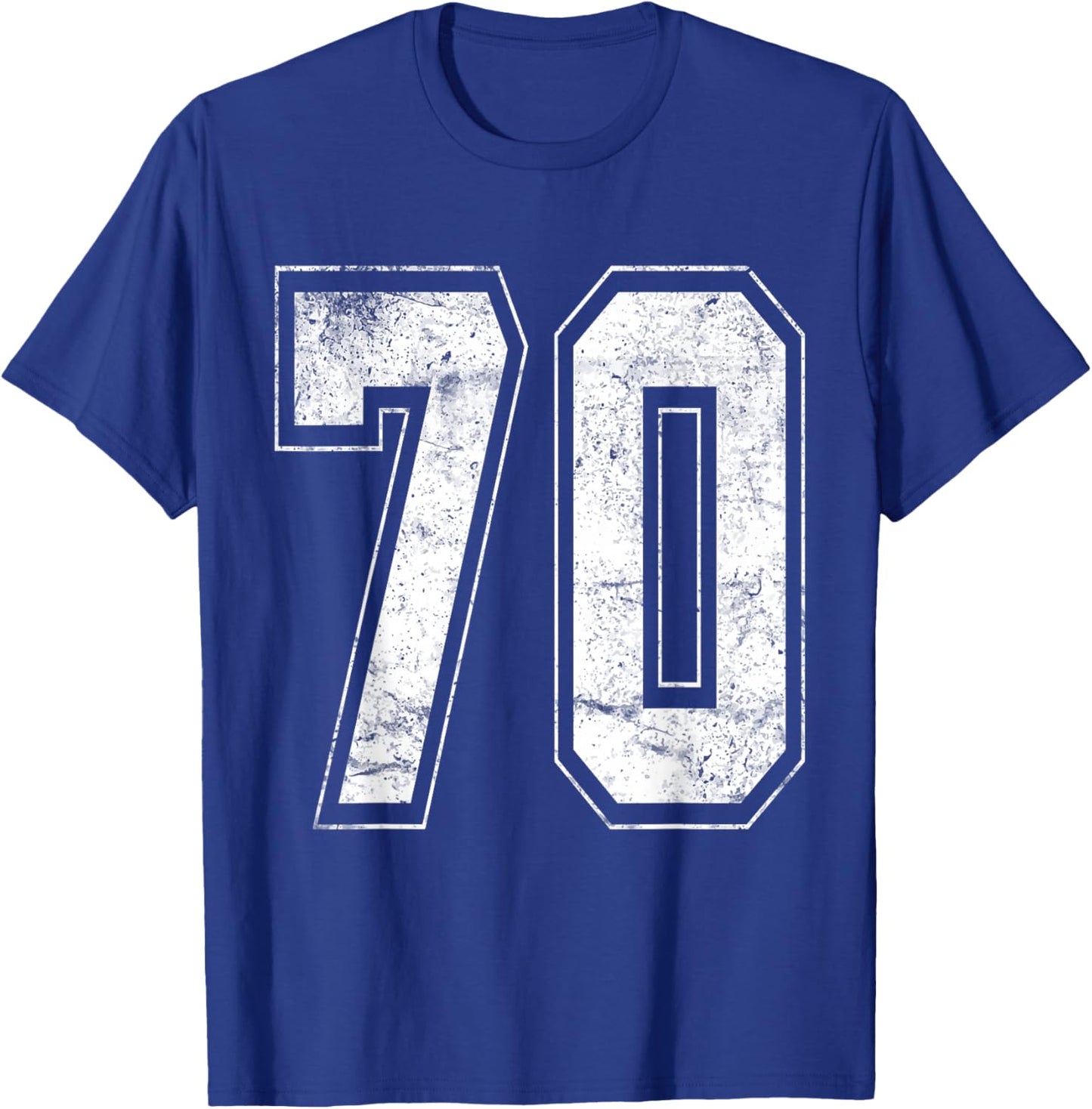 Jersey Uniform Number #70 Athletic Style Sports Graphic T-Shirt - T-Shirt | Royal