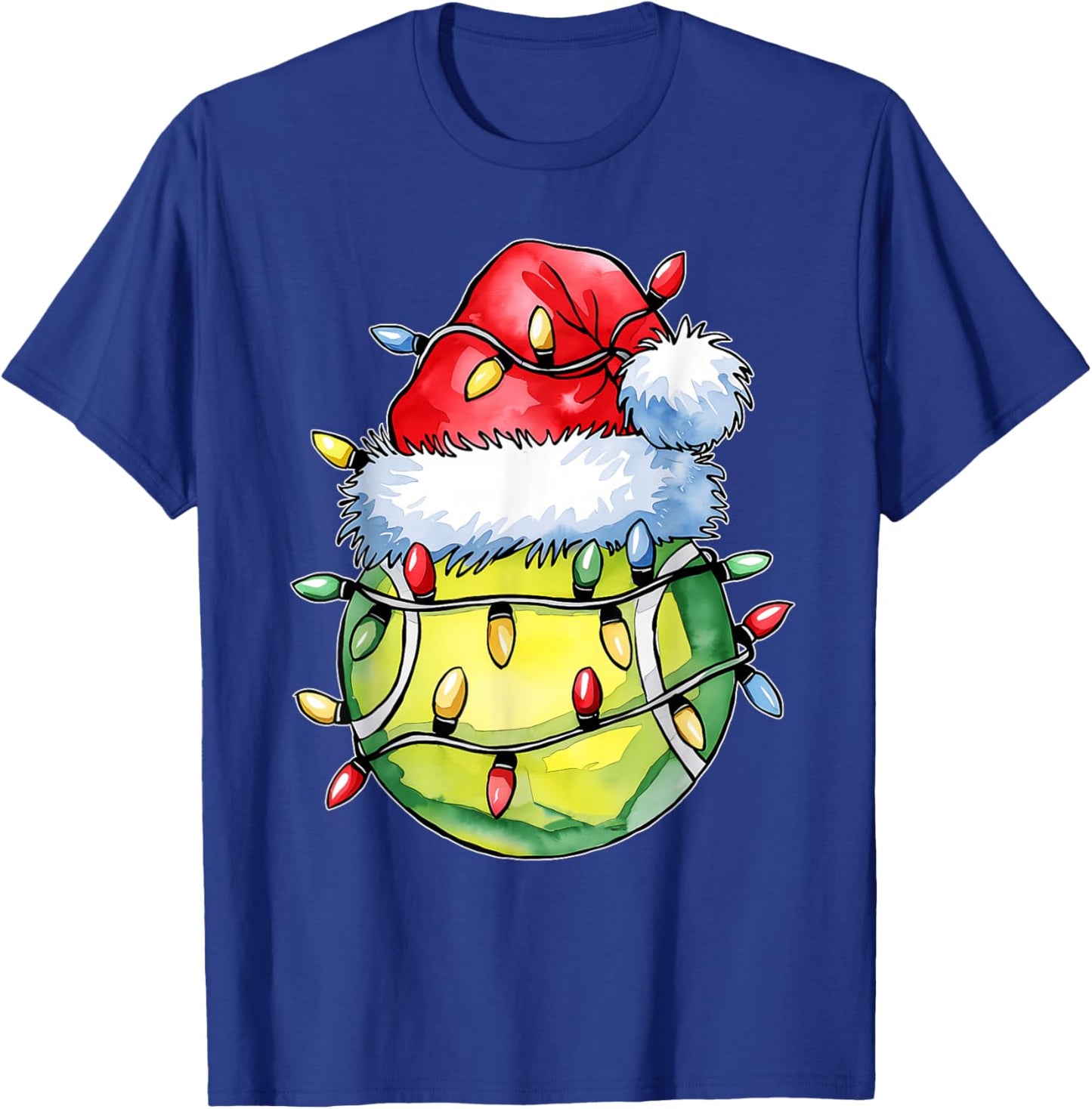 Santa Sports Design Boys Christmas Tennis Player T-Shirt - T-Shirt | Royal