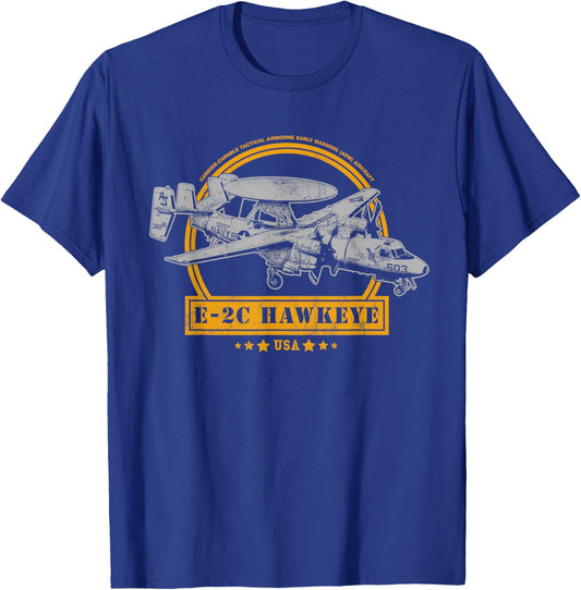 E-2 Hawkeye Aircraft T-Shirt - T-Shirt | Royal