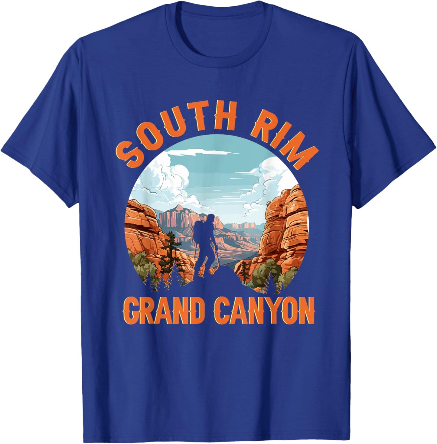 South Rim Grand Canyon Hiking Adventure Outdoor T-Shirt - T-Shirt | Royal