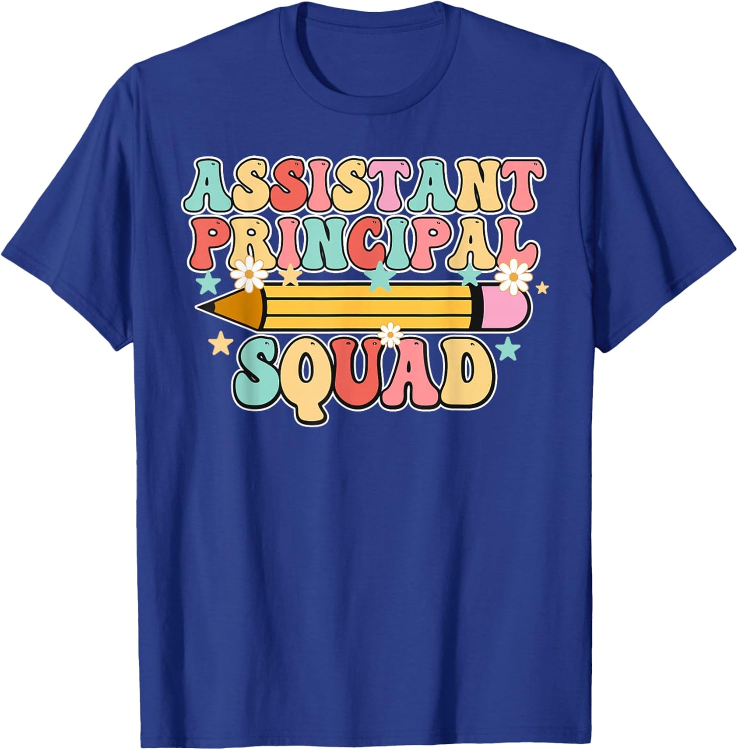 School Assistant Principal Squad Retro Back to School T-Shirt - T-Shirt | Royal