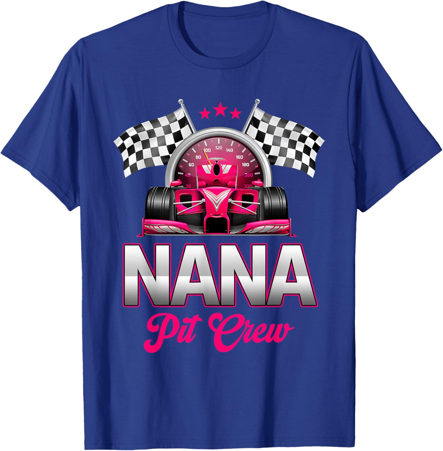 Nana Pit Crew Race Car Birthday Girl Party Racing Family T-Shirt - T-Shirt | Royal