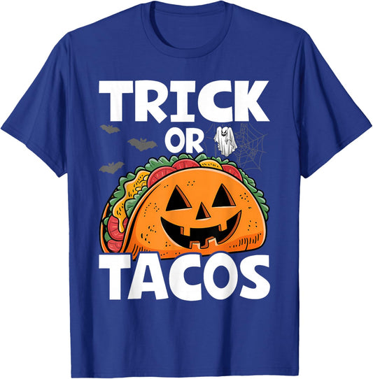 Halloween Trick Or Tacos Mexican Food Costume Men Women Kids T-Shirt - T-Shirt | Royal