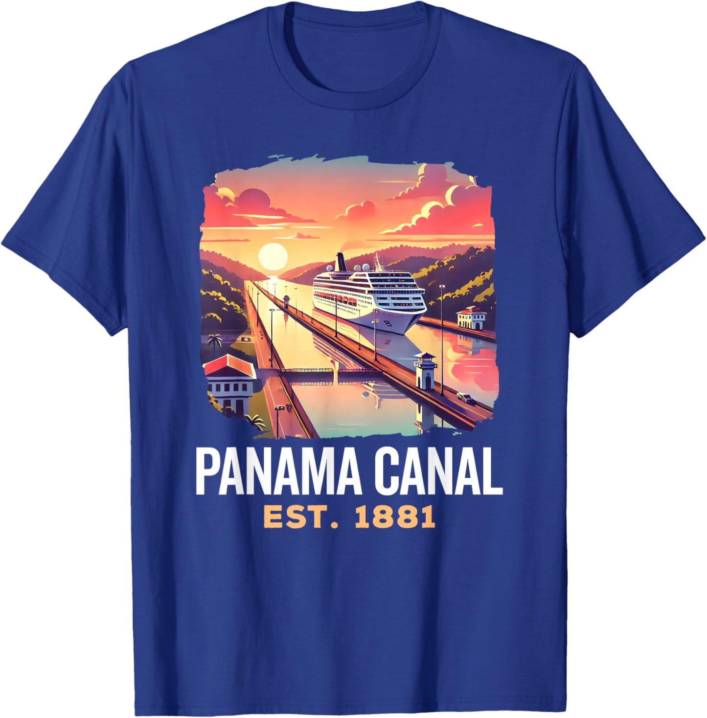 Vintage Panama Canal, Vintage Panama Canal Souvenir, Cruise T-Shirt - T-Shirt | Royal