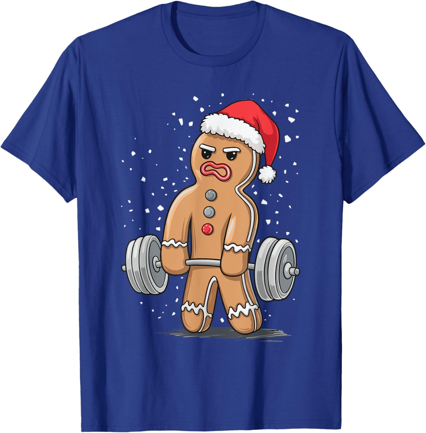 Gingerbread Weightlifting Workout Bodybuilding T-Shirt - T-Shirt | Royal