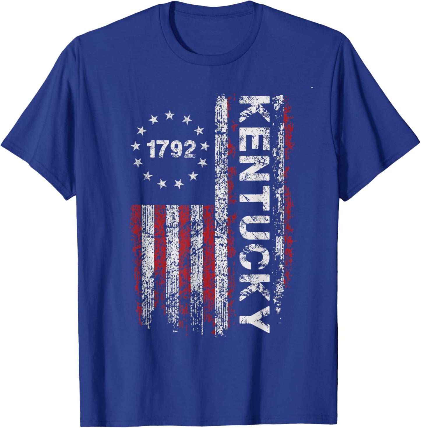 1792 Kentucky State US Flag Vintage Women Youth T-Shirt - T-Shirt | Royal