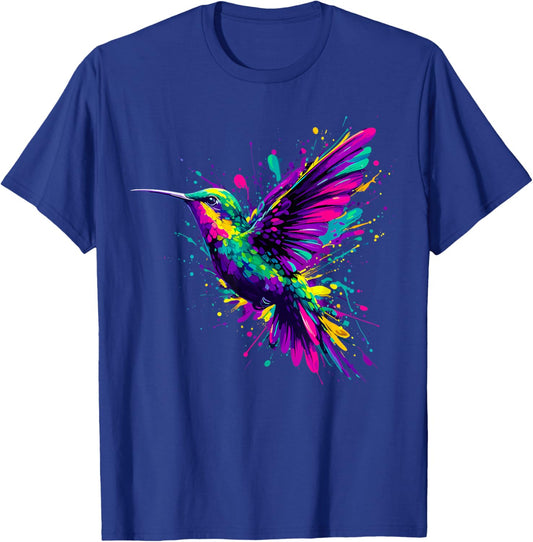 Hummingbird Colorful T-Shirt - T-Shirt | Royal