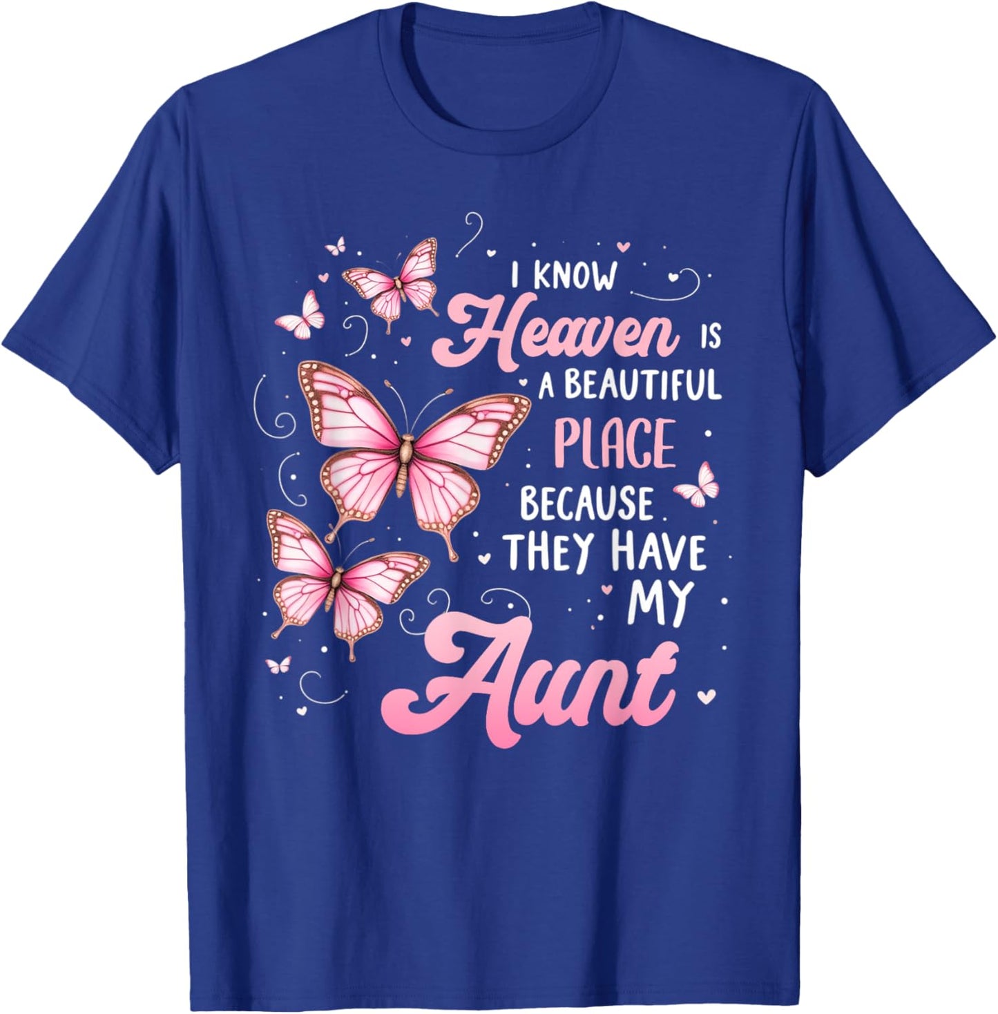 Aunt Is My Guardian Angel In Heaven Memorial Day Men Women T-Shirt - T-Shirt | Royal