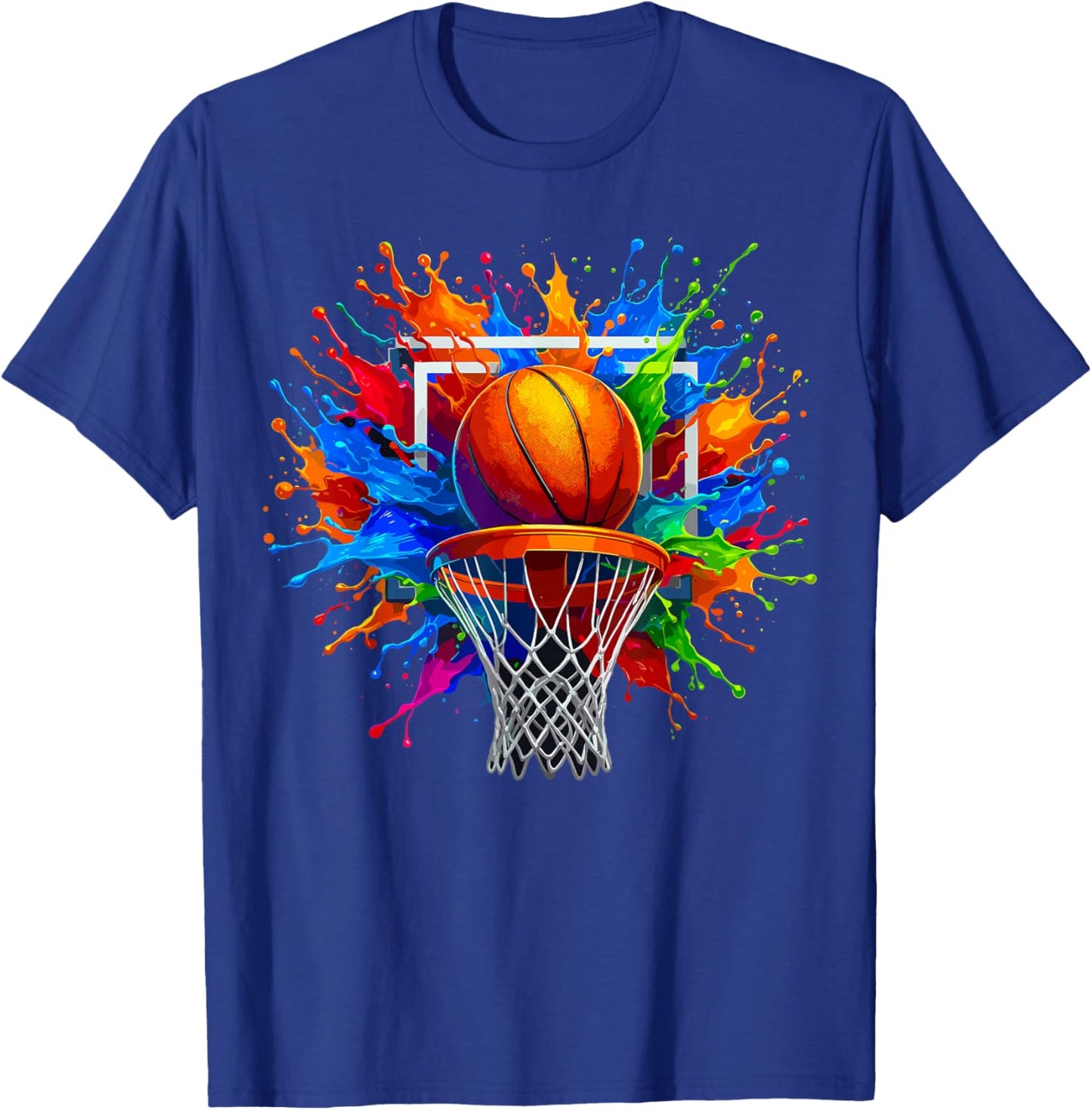 Basketball Color Splash Basketball T-Shirt - T-Shirt | Royal