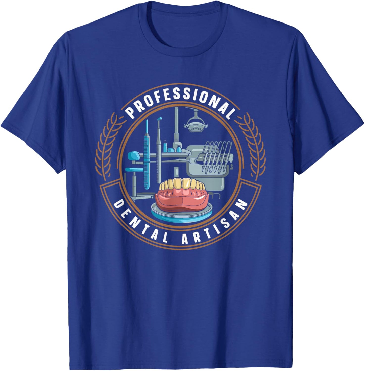 Dental Prosthetics Appliances Crown - Dental Lab Technician T-Shirt - T-Shirt | Royal