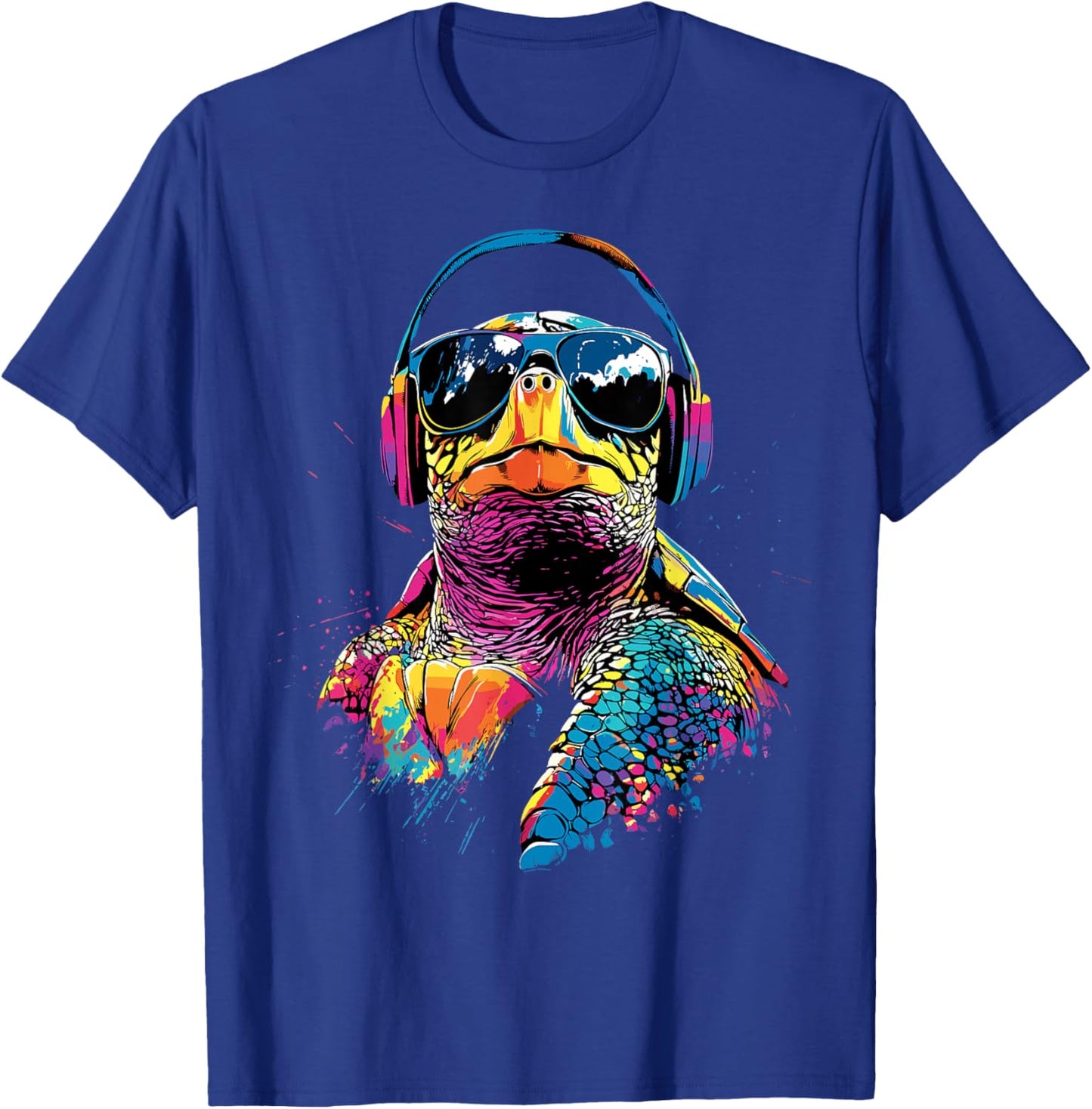 Turtle Colored Pop Art Reptile Giant Turtles Cute Turtle T-Shirt - T-Shirt | Royal