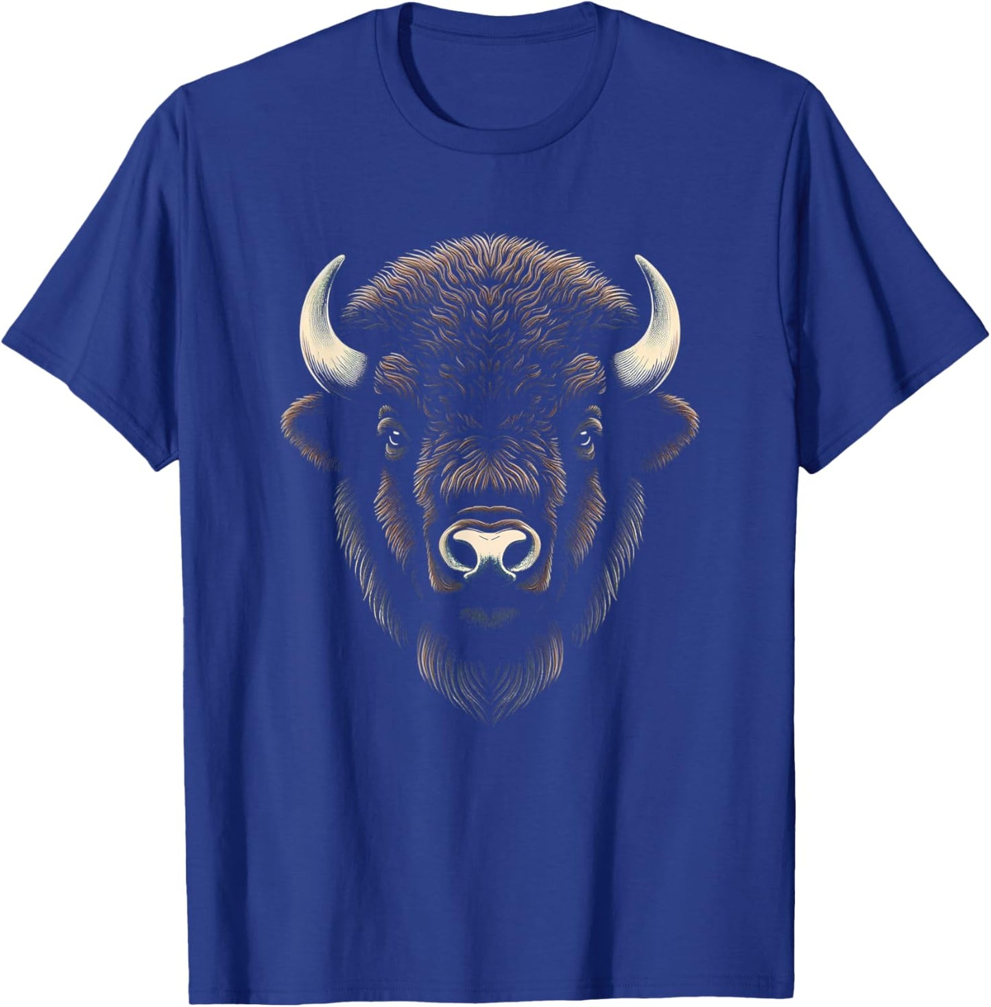 Bison Head Graphic T-Shirt - T-Shirt | Royal