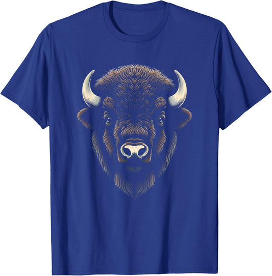 Bison Head Graphic T-Shirt - T-Shirt | Royal