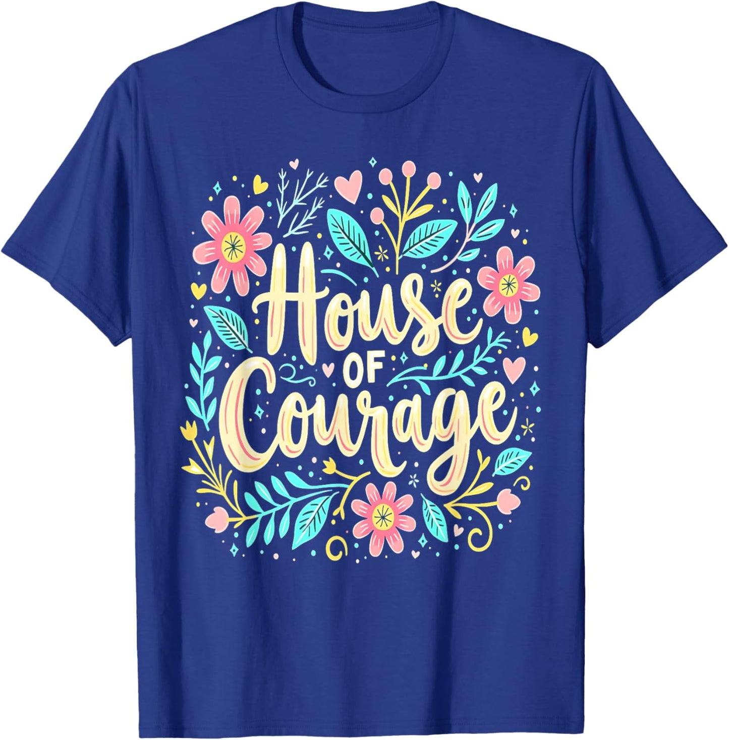 House Of Courage Flowers RCA School Teacher Student T-Shirt - T-Shirt | Royal