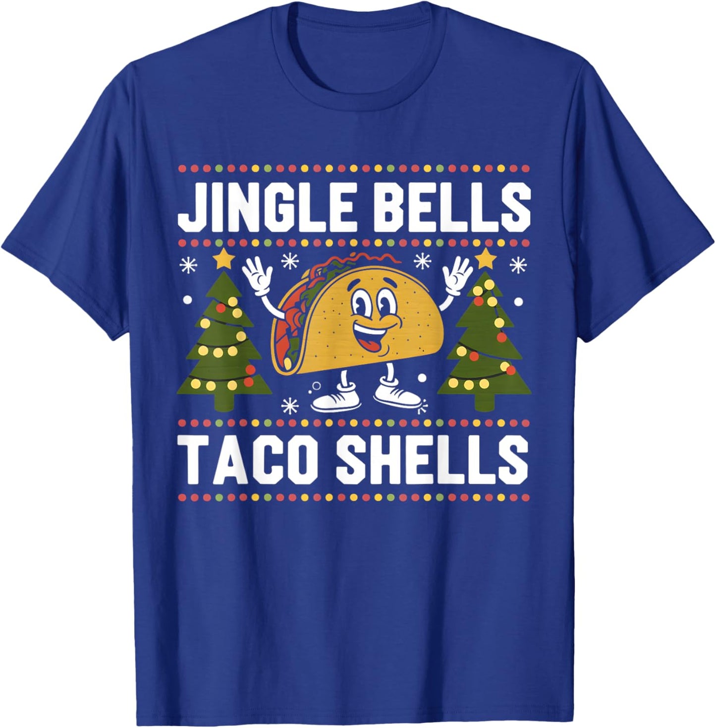 Christmas Jingle Bells Taco Shells Funny Xmas Tacos Lover T-Shirt - T-Shirt | Royal