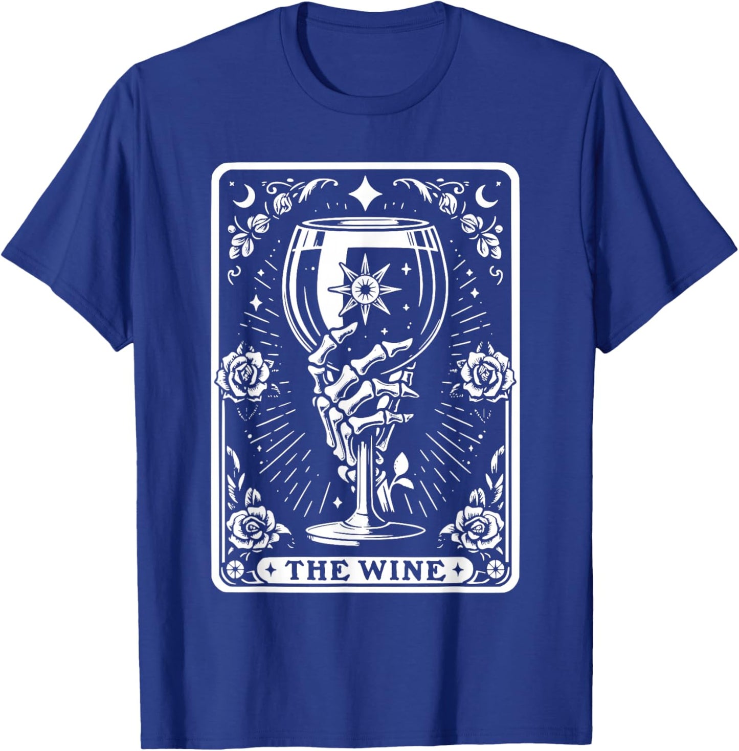 Tarot Card The Wine Skeleton Wine Glass The Wine Tarot Cards T-Shirt - T-Shirt | Royal