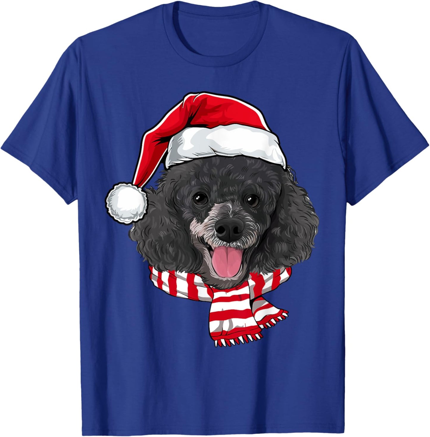 Santa Miniature Poodle Christmas Dog Lover Men Women Kids T-Shirt - T-Shirt | Royal