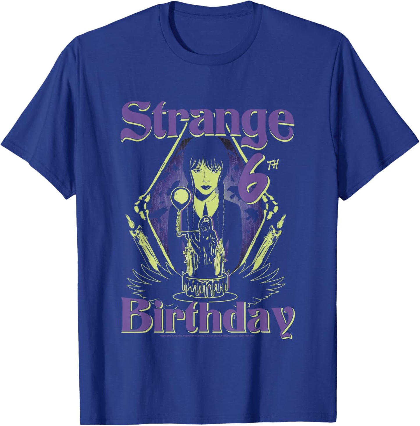 Wednesday Strange 6th Goth Birthday Big Wednesday Chest Logo T-Shirt - T-Shirt | Royal
