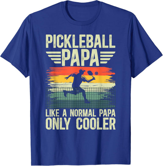 Cool Pickleball Papa Pickleball Player Papa Grandpa T-Shirt - T-Shirt | Royal
