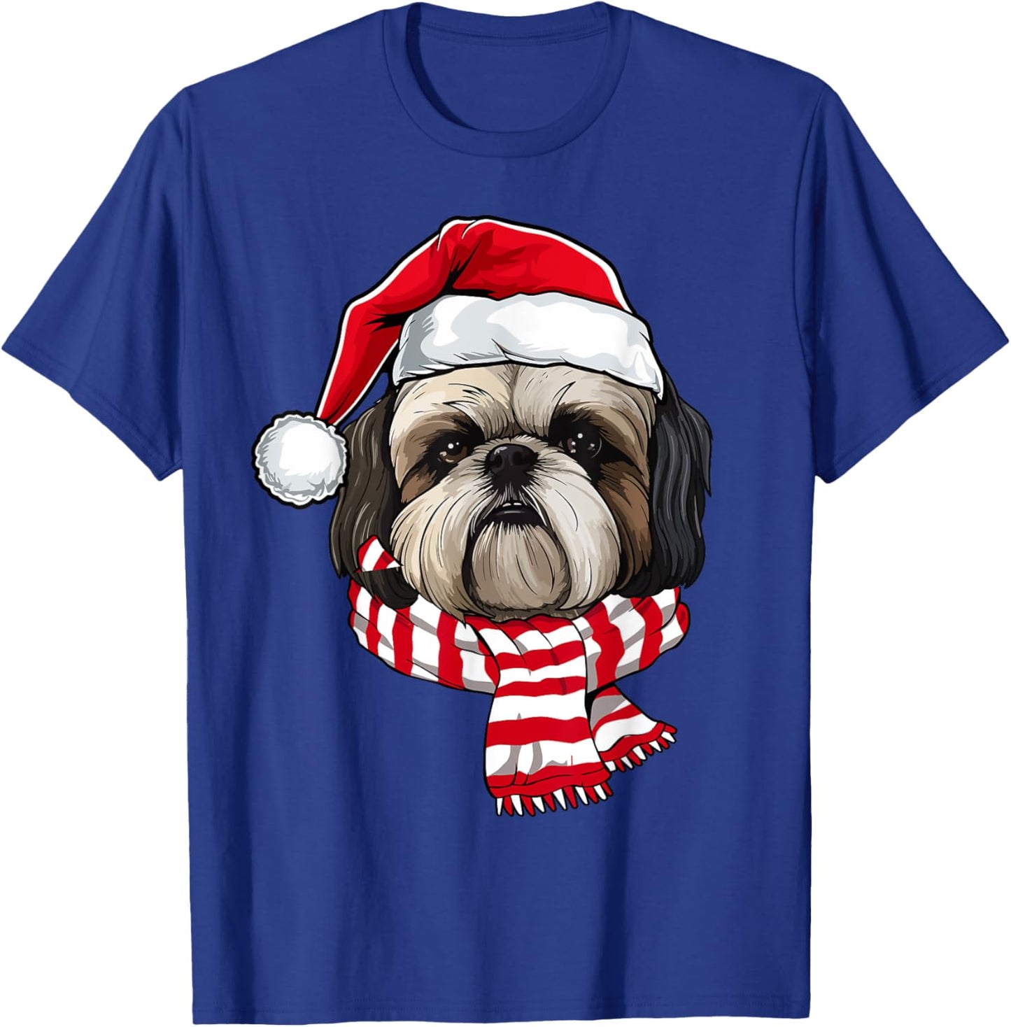 Santa Shih Tzu Christmas Dog Lover Men Women Kids T-Shirt - T-Shirt | Royal
