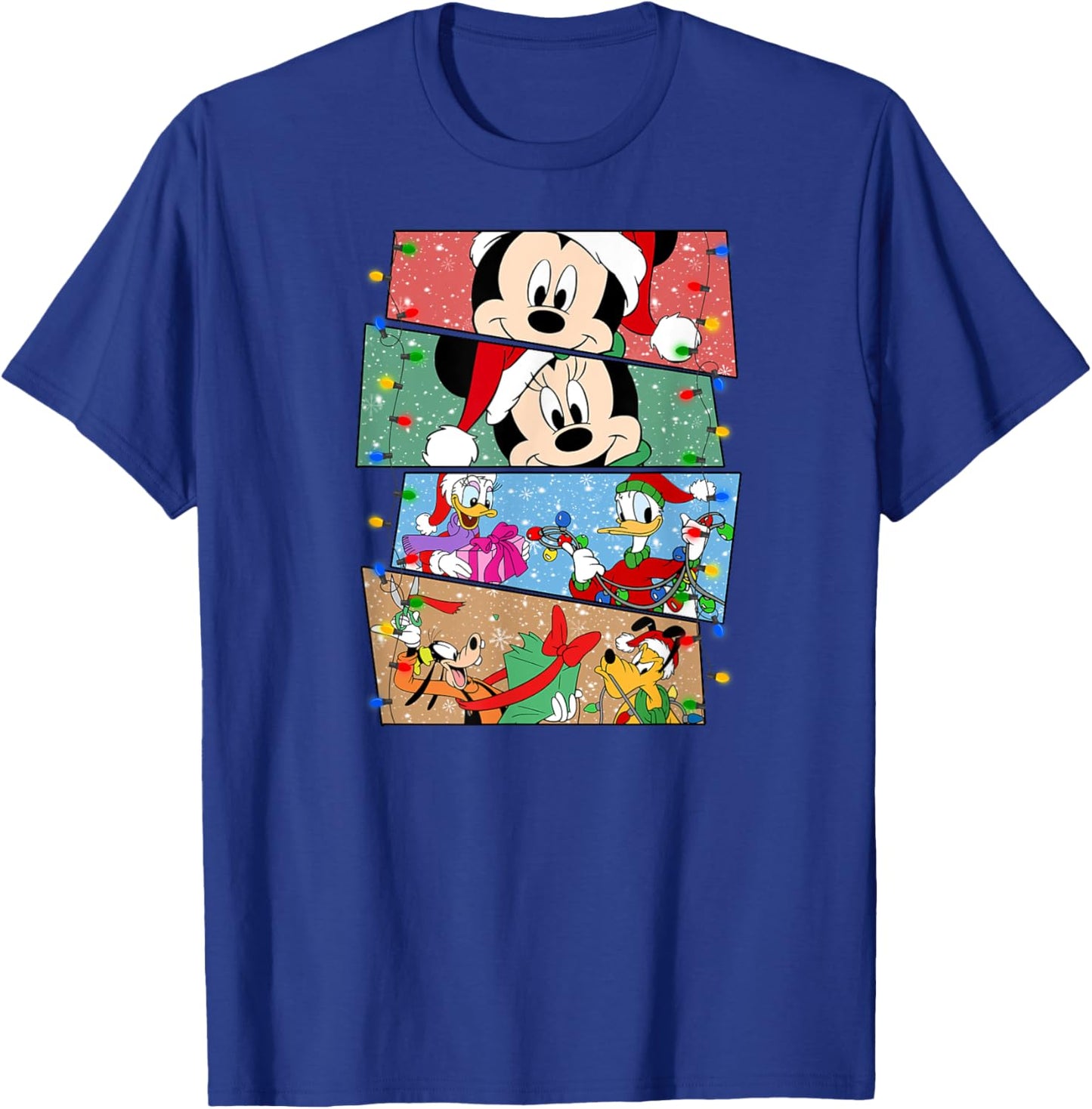 Christmas Mouse with friends, christmas lights T-Shirt - T-Shirt | Royal