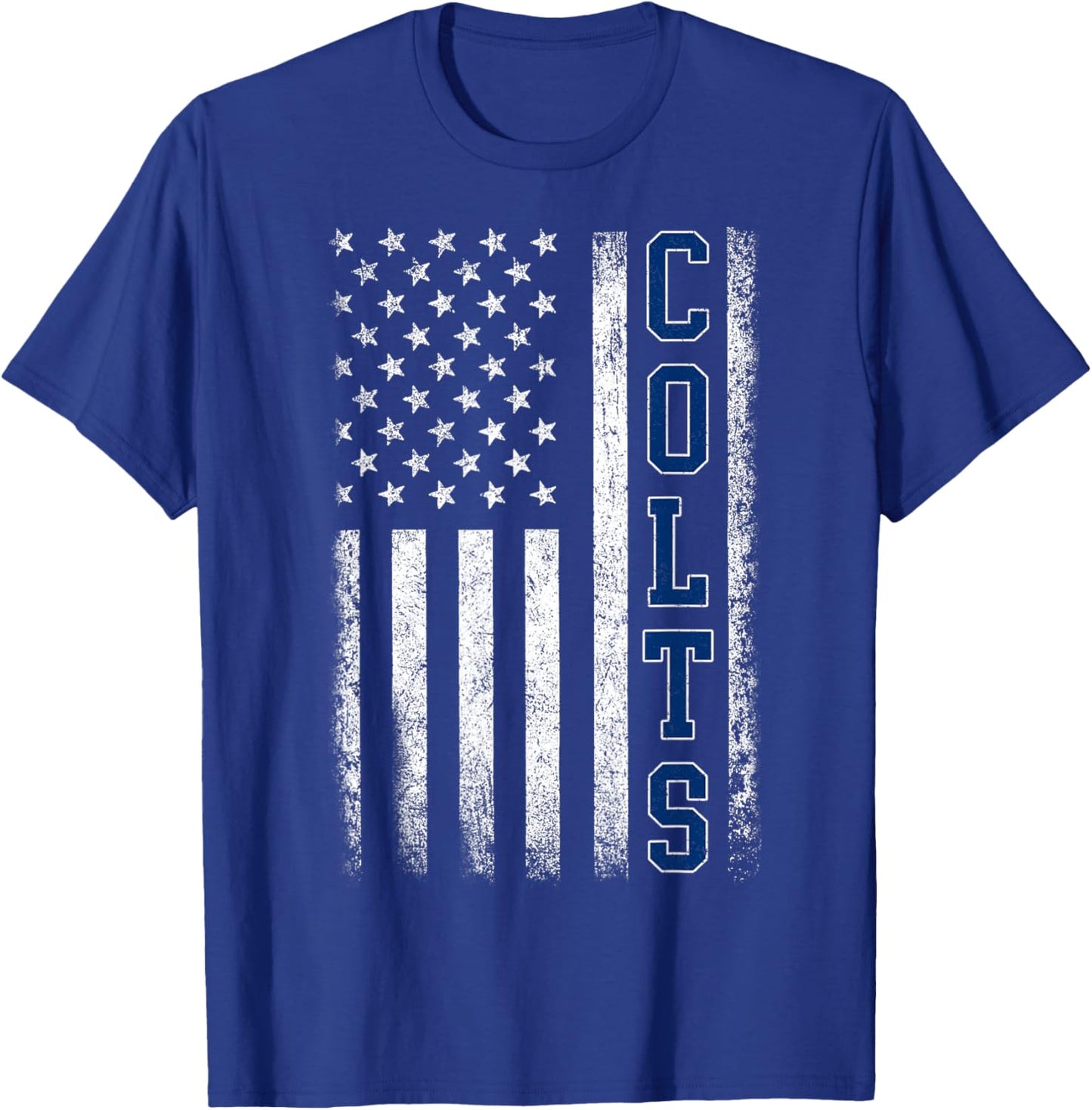 Colts Vintage Retro Men Women Boy Girl T-Shirt - T-Shirt | Royal