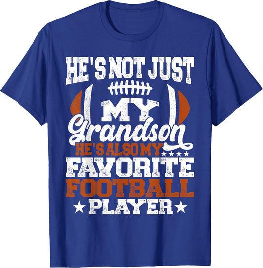 He's Not Just My Grandson He's my Favorite Football Player T-Shirt - T-Shirt | Royal