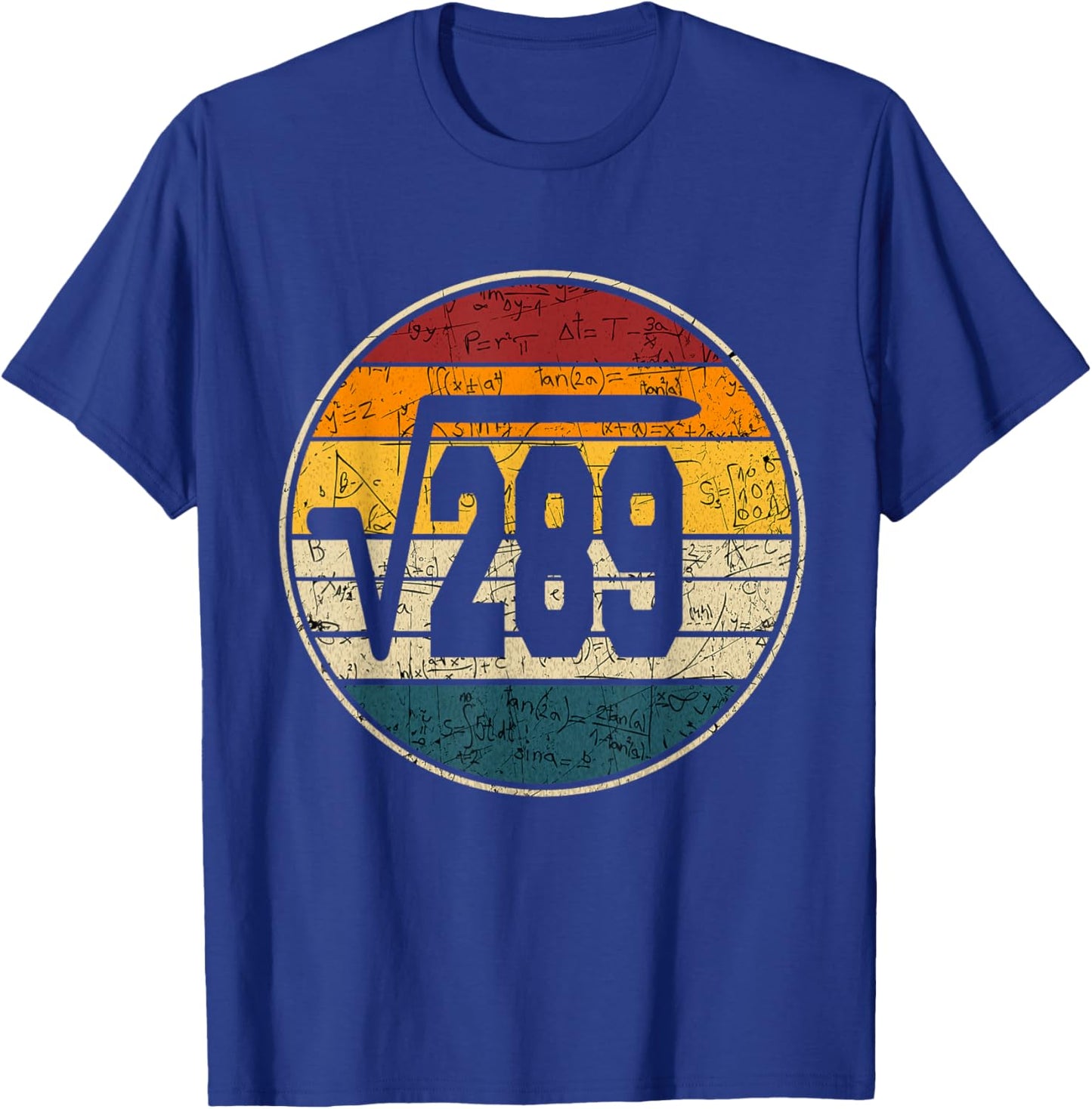 Square Root of 289 17th Years Old Birthday Vintage 17th T-Shirt - T-Shirt | Royal