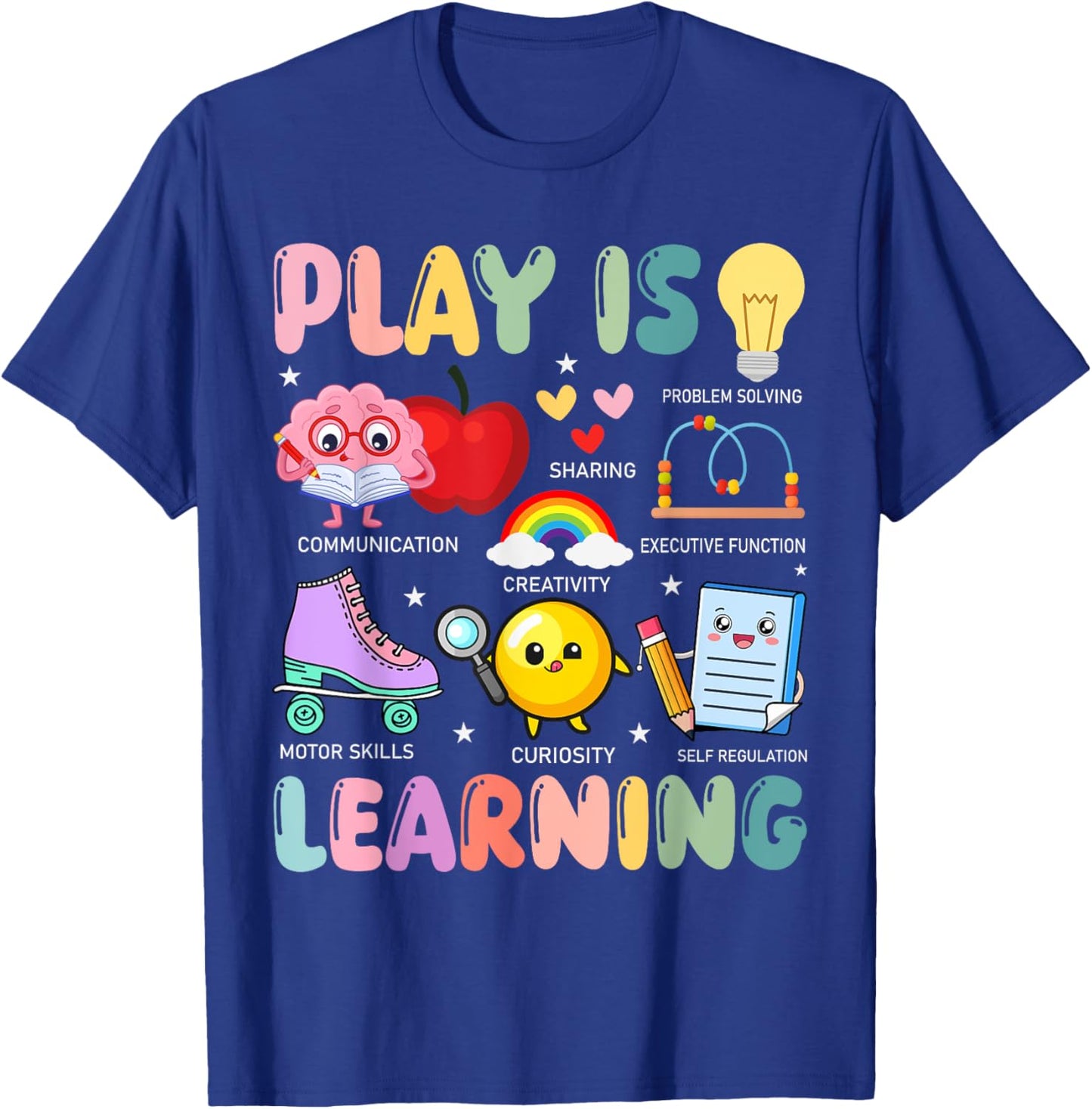 Retro Play Is Learning Kindergarten Teacher Team Women T-Shirt - T-Shirt | Royal