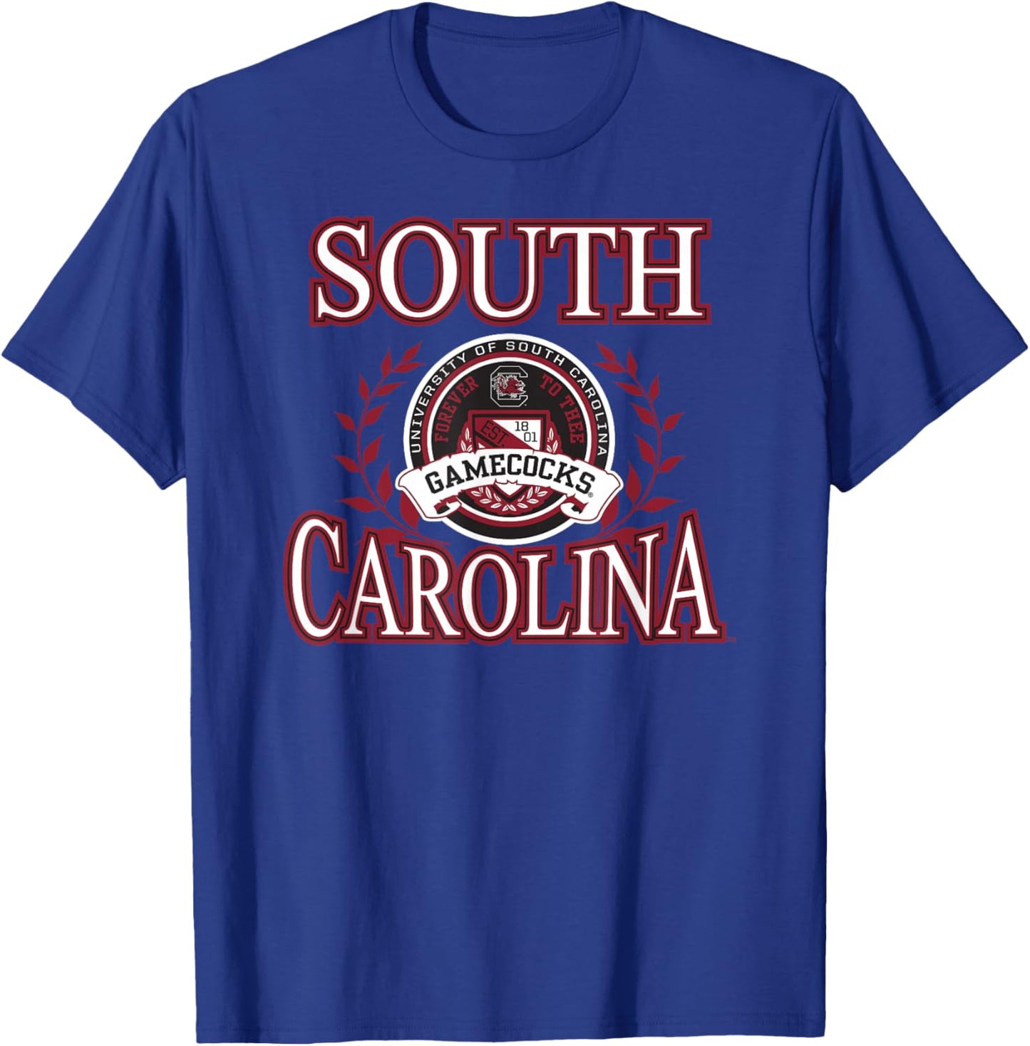 South Carolina Gamecocks Laurels Black Officially Licensed T-Shirt - T-Shirt | Royal