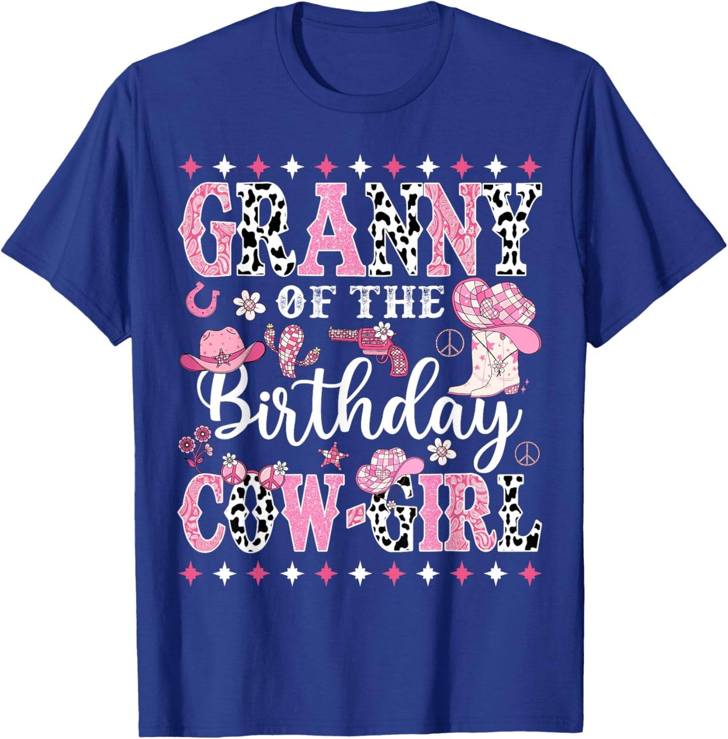 Granny Of The Birthday CowGirl Rodeo CowGirl Birthday T-Shirt - T-Shirt | Royal