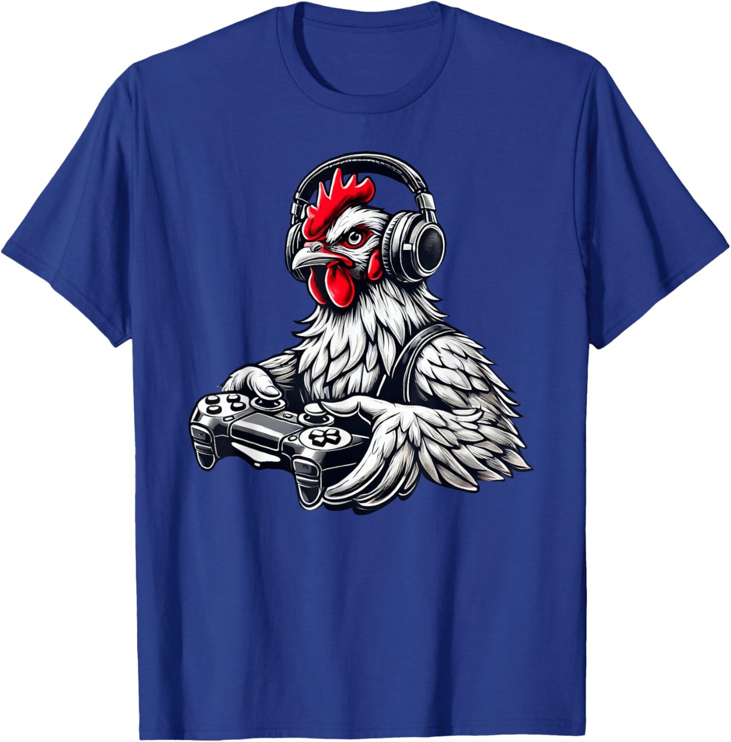 Chicken Funny Video Games Graphic Chicken Gamers T-Shirt - T-Shirt | Royal