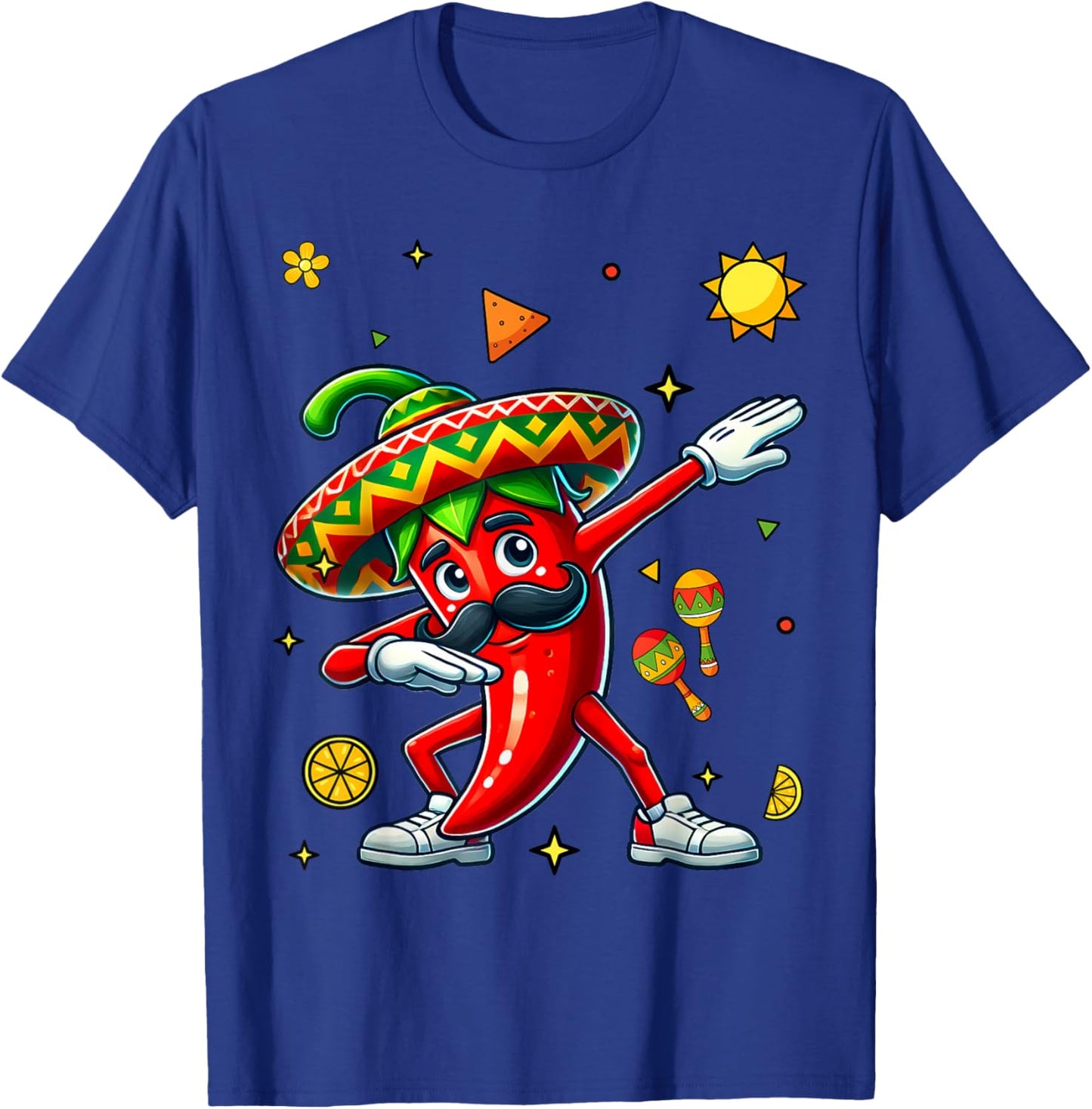 Cute Chili Dabbing Pepper Mexican Hot Jalapeno Dab T-Shirt - T-Shirt | Royal