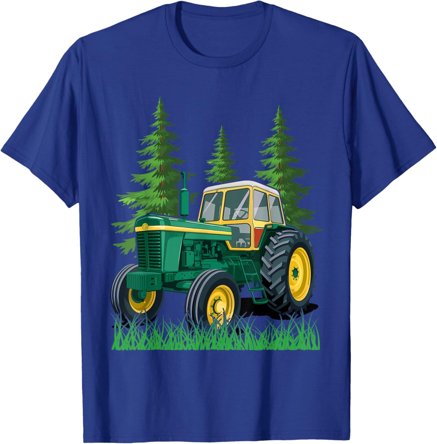 Green Farming Tractor T-Shirt - T-Shirt | Royal