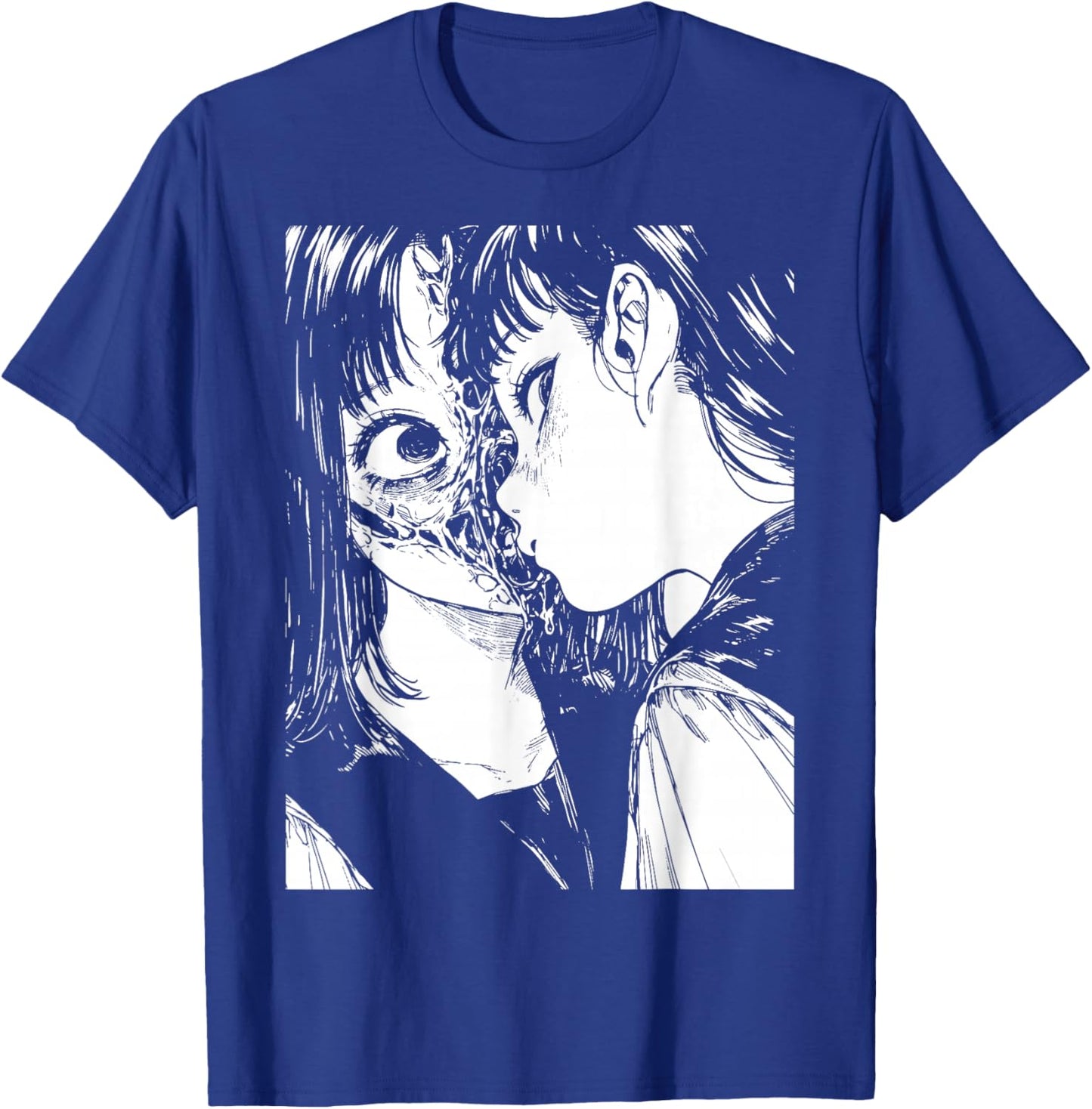 Horror Anime Manga | Japan Japanese Creepy Kawaii Goth T-Shirt - T-Shirt | Royal
