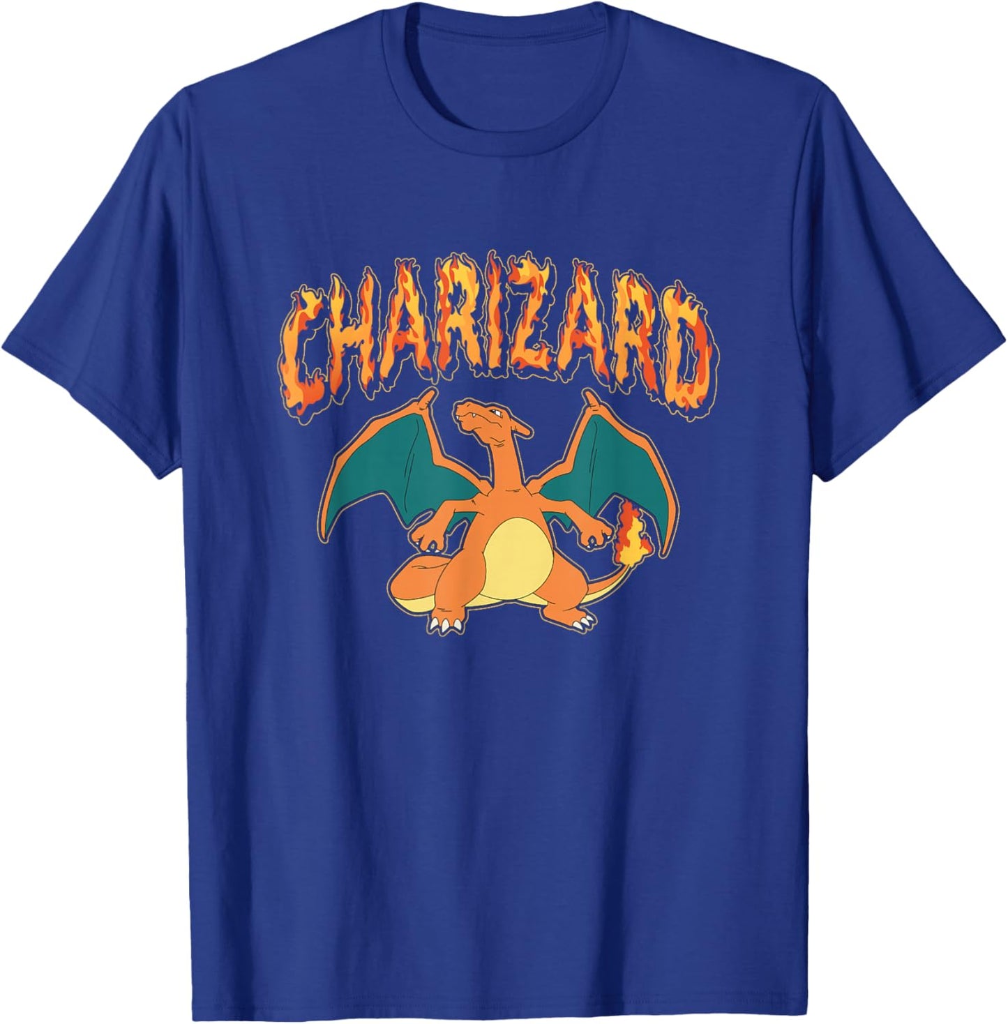 Pokémon Iconic Charizard On Fire Big Chest Portrait T-Shirt - T-Shirt | Royal