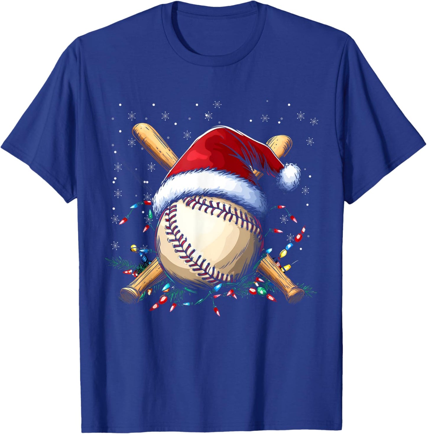 Santa Sports Design Boys Christmas Baseball Player T-Shirt - T-Shirt | Royal