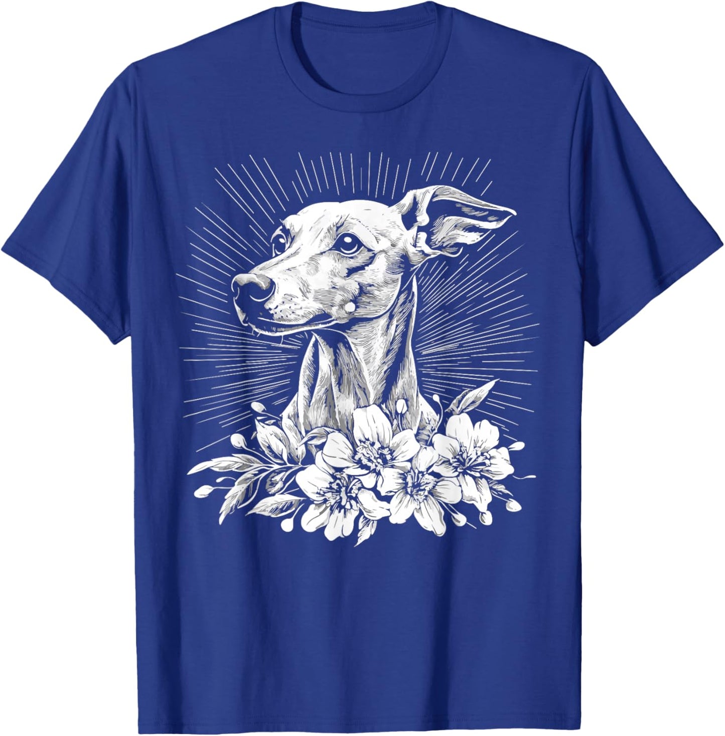 Retro Tattoo Style Whippet Dog Lover T-Shirt - T-Shirt | Royal