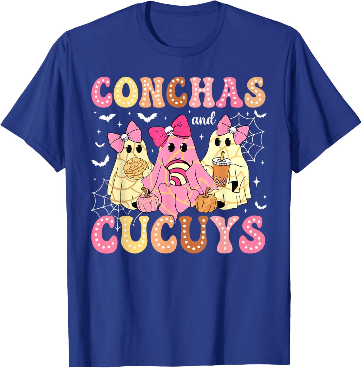 Cute Conchas And Cucuys Ghost Funny Halloween Mexican Ghost T-Shirt - T-Shirt | Royal