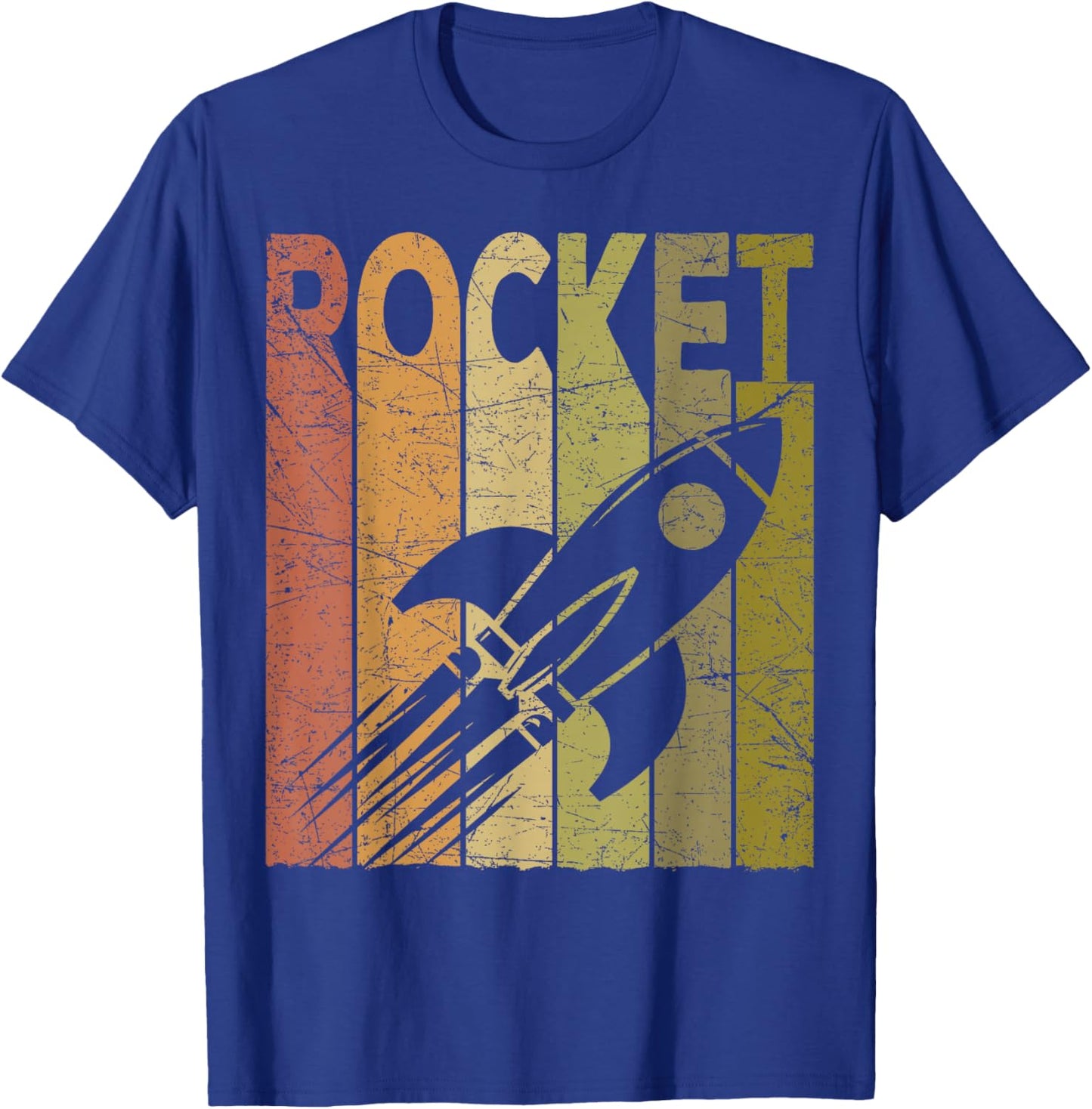 Rocket Vintage Space Rocket Ship Retro Space Nerd Spaceship T-Shirt - T-Shirt | Royal