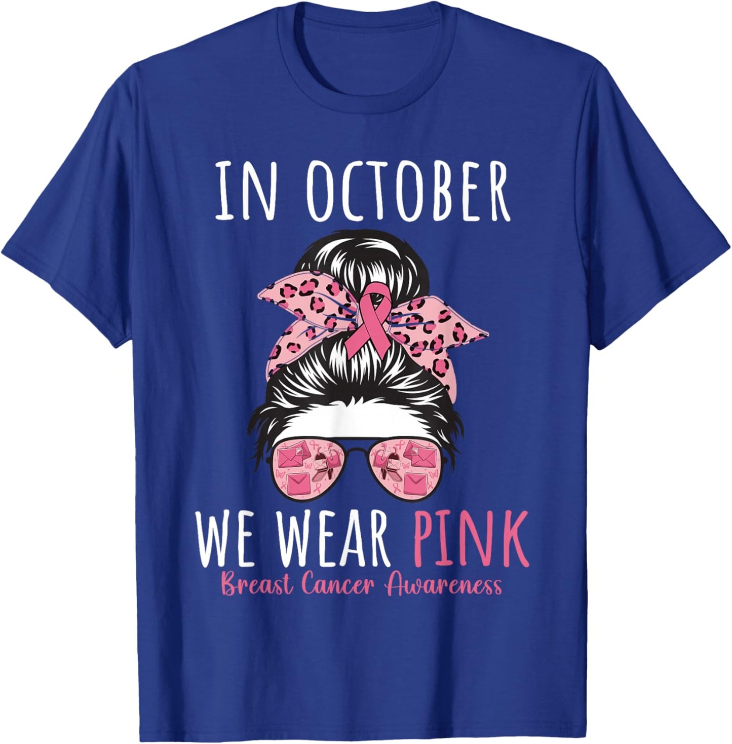 Breast Cancer Postal Worker In October We Wear Pink Women T-Shirt - T-Shirt | Royal