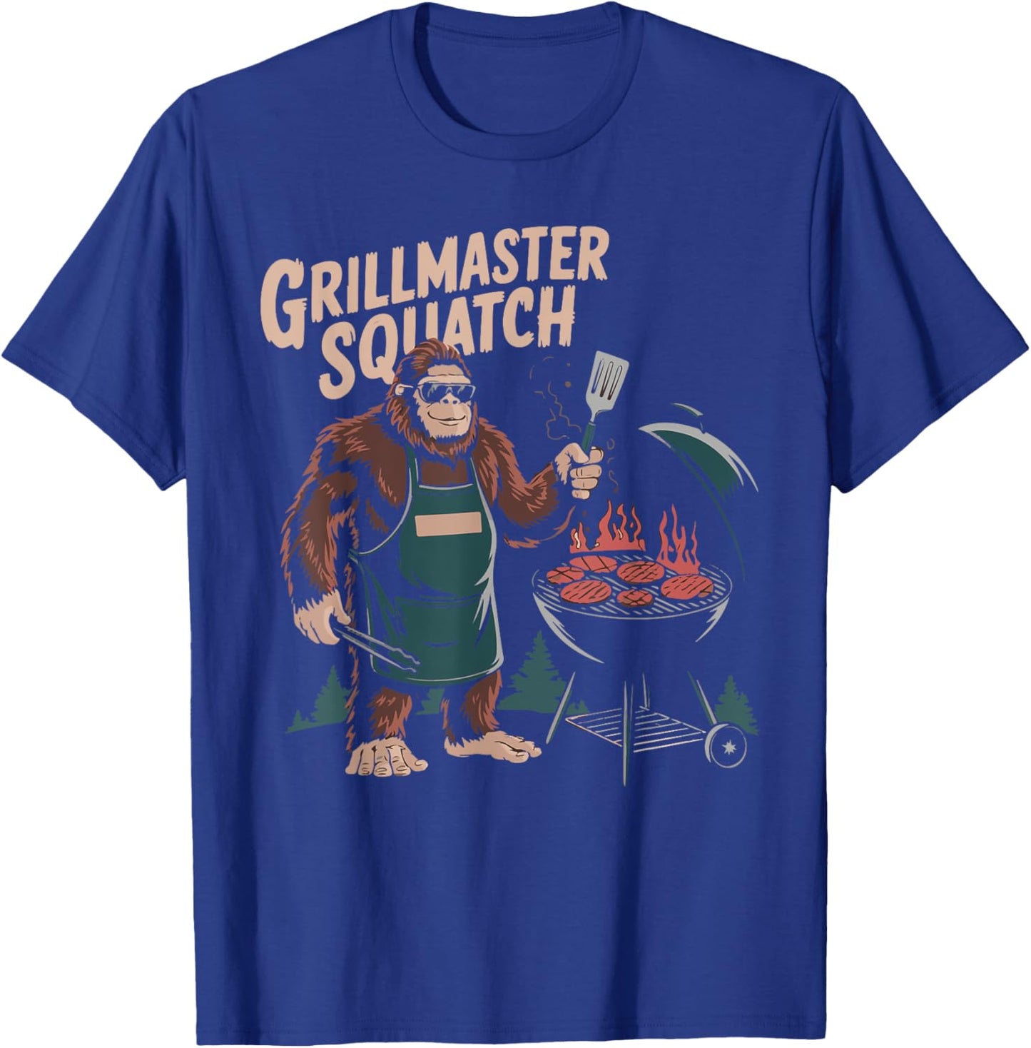 Grillmaster Sasquatch BBQ Lover Funny Grilling Barbeque T-Shirt - T-Shirt | Royal