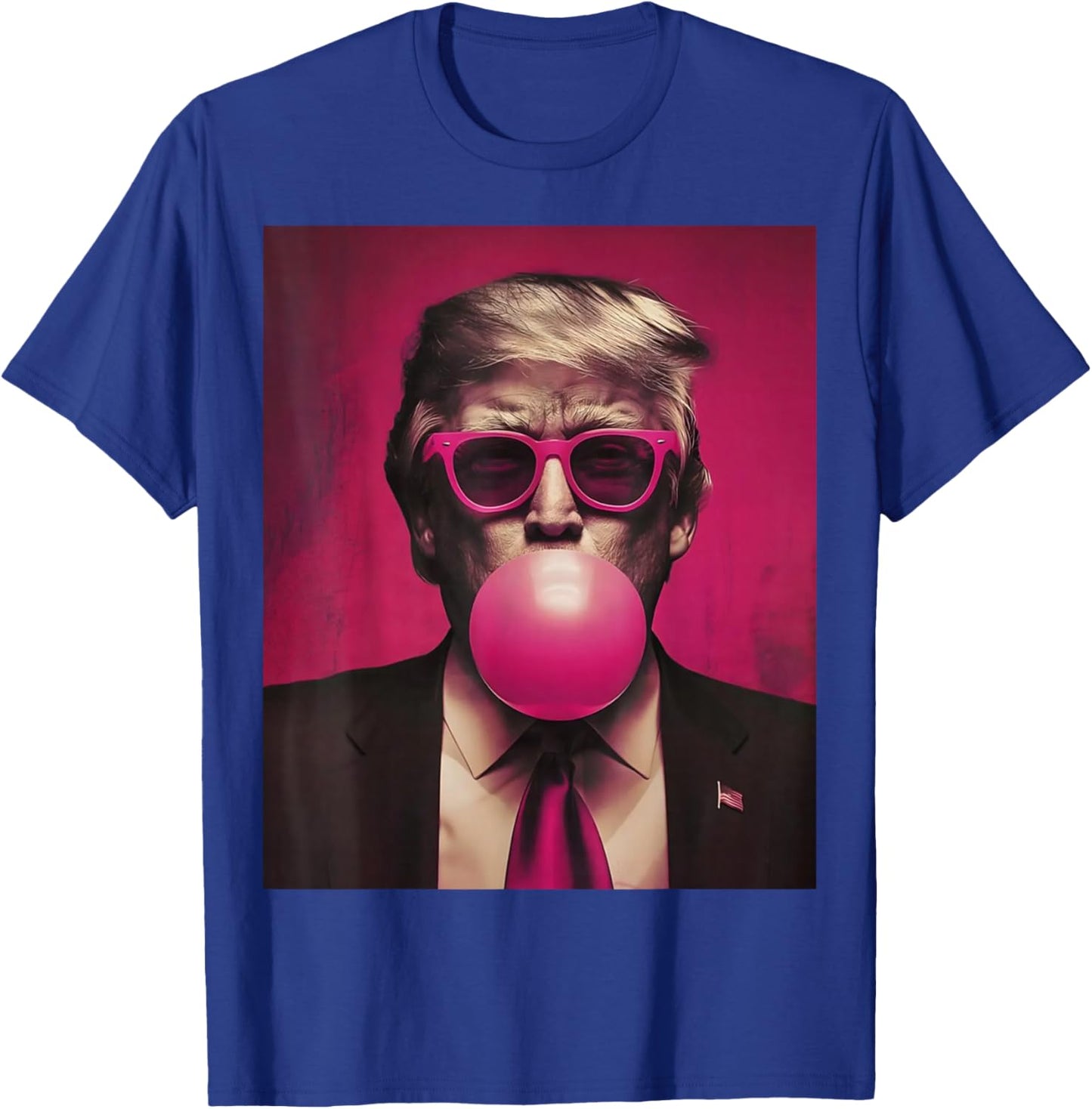 Trump Pink Bubblegum Trump Blowing Bubble Gum Vote Trump T-Shirt - T-Shirt | Royal
