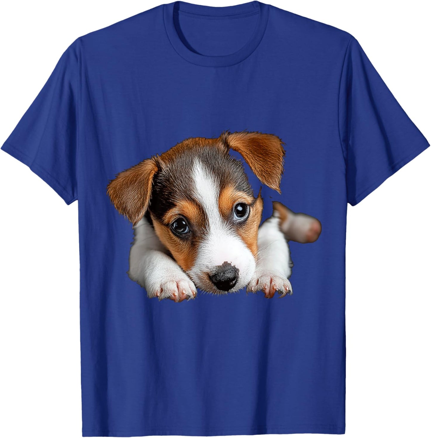DogtastiQ -Adults & Kids Puppy Graphic Cartoon , Black, Small, Short Sleeve T-Shirt - T-Shirt | Royal