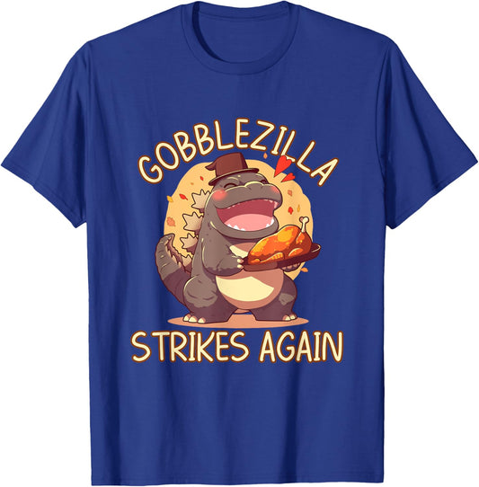 Gobblezilla: King of Thanksgiving Holiday Feasts T-Shirt - T-Shirt | Royal