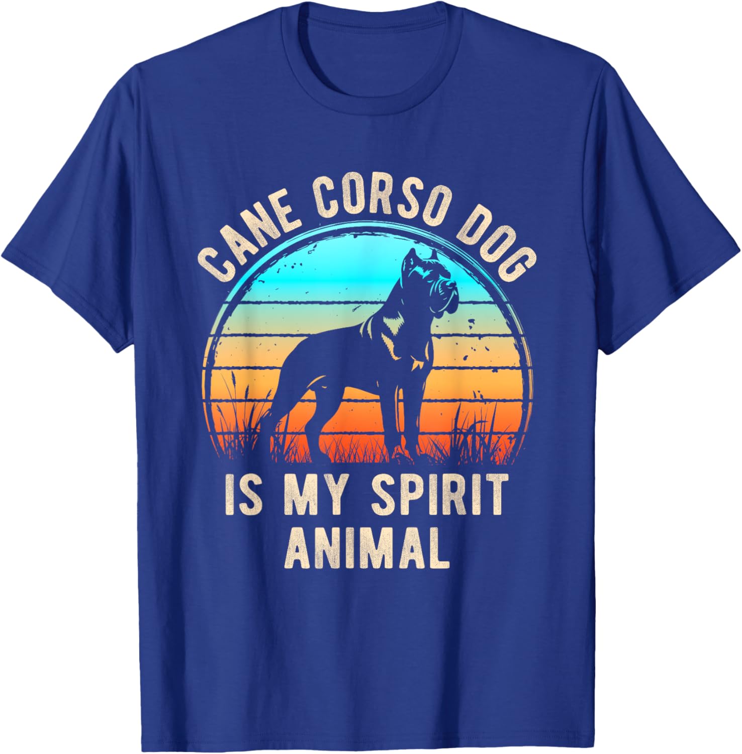 Cane Corso Dog Is My Spirit Animal Retro Dog Lovers T-Shirt - T-Shirt | Royal